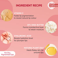 DOT & KEY Lip Plumping Mask With Shea Butter&Vitamin C + E For Naturally Glowing Lips|Smoothes Flaky&Dry Lips|Lip Mask For Soft,Smooth&Plump Lips|(Lingonberry)|15Ml