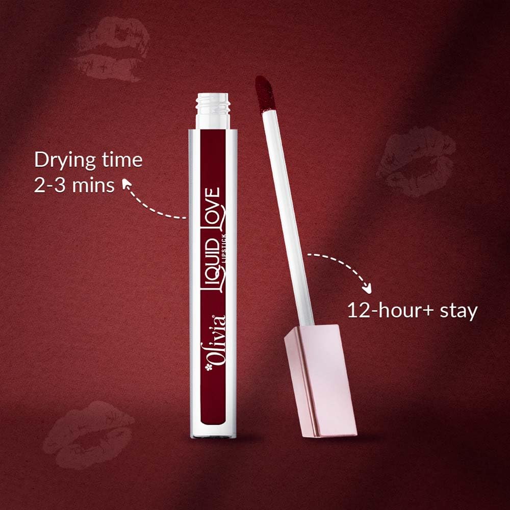 Oliva Liquid Lipstick, 12HR Long-lasting Matte Lipstick, Non Transfer, High Coverage, Water & Smudge Proof, Light Weight & Cruelty-Free - 2ml (Mul-Mul Berry 4)
