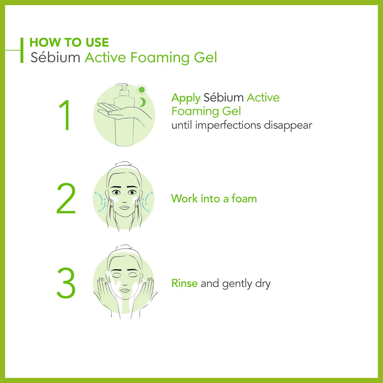 Bioderma Sebium Gel Moussant Actif Intense Purifying Cleansing Foaming Gel with Salicylic & Glycolic acid |Oily and Acne-Prone Skin, 200ml