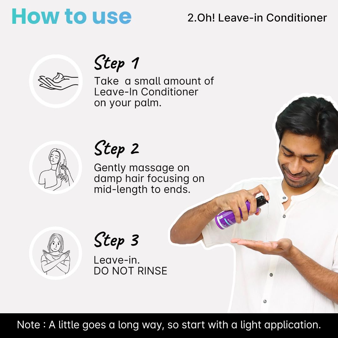 2.Oh! Italian Leave In Conditioner for Dry Hair | Leave In Hair Conditioner with Panthenol and Argan Oil | Nourishing Leave In Conditioner for Wavy Hair | Hair Serum for Dry Frizzy Hair |Women and Men