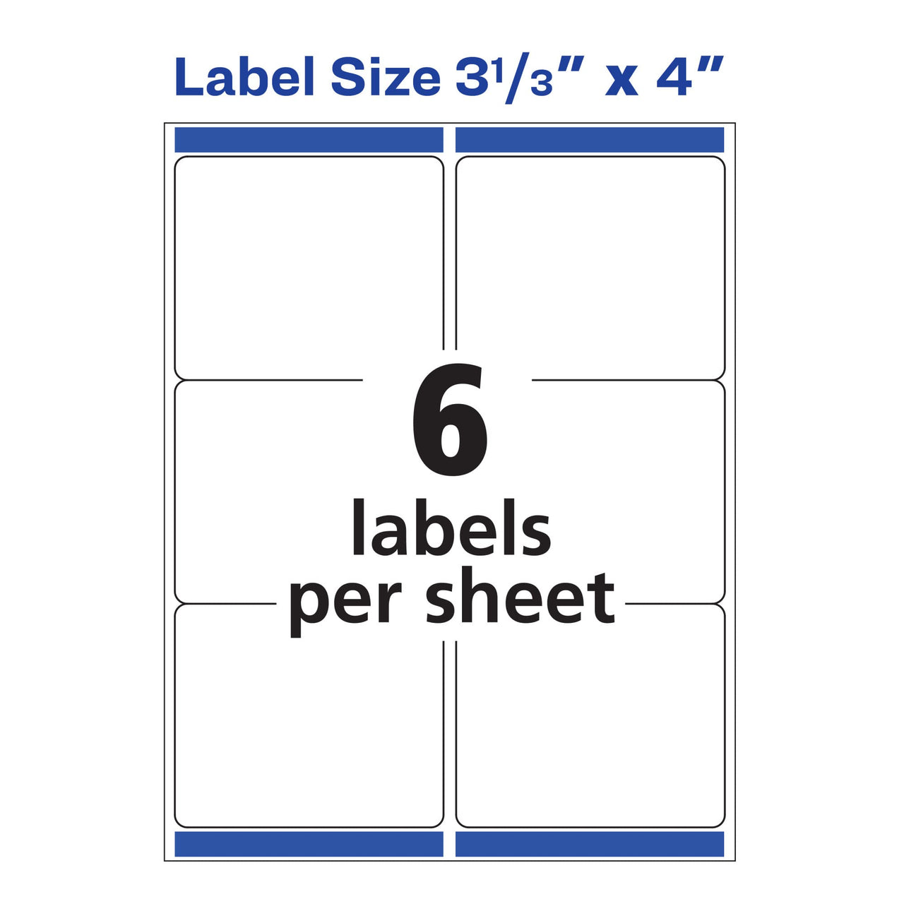 Avery Printable Shipping Labels with Sure Feed, 3-1/3" x 4", White, 60 Blank Mailing Labels (15264)