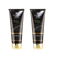 Ayouthveda Sparkling 24K Nano Elemental Gold Face Wash For Glowing Skin Men & Women | Enriched With 24K Gold & Kashmiri Saffron | For Normal & Dry Skin (Pack of 2;100ml each)