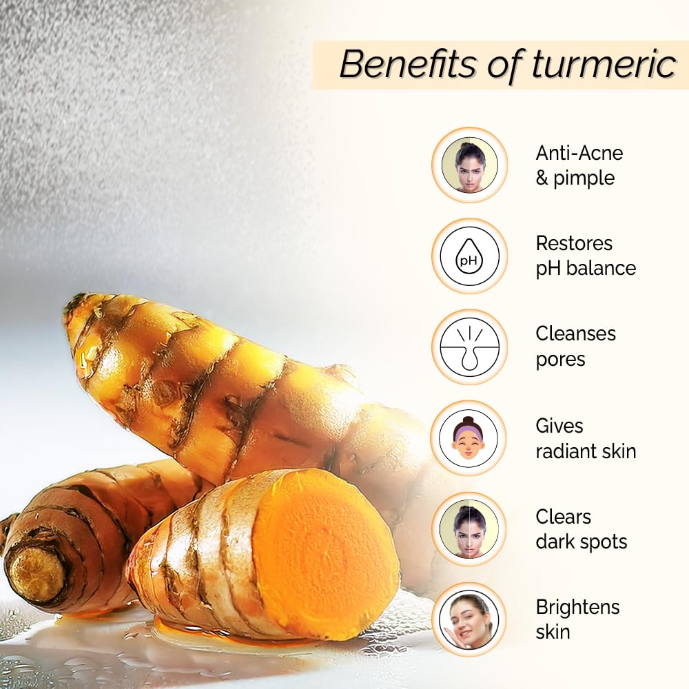 PYOURA Turmeric Face Mist Toner for Acne & Dark Spots (100ml) + Face Sheet Mask (23g), Brightening & Hydrating, Glowing Skin, Light-Feel Serum, No Stains Pure Extract | Natural & Ayurvedic