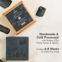 Nat Habit Exfoliating Orange & Detox Charcoal Butter Bath Soap With Cold Processed For Scar Reduction, Exfoliation, Tan Removal & Exfoliation (125g x 2, Combo)