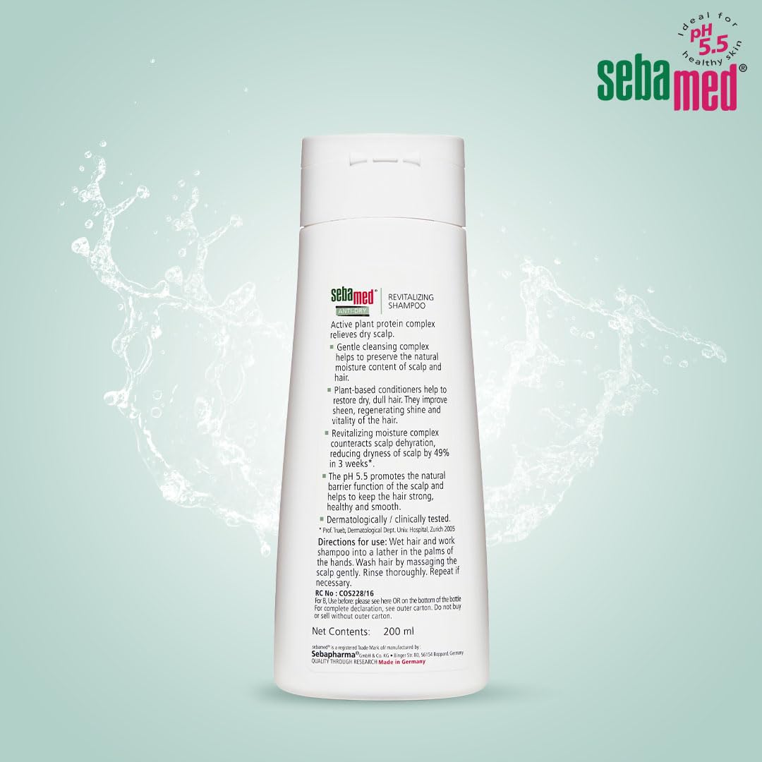 Sebamed Anti-Dry Revitalizing Shampoo | pH 5.5 I Confirmed 49% less dryness in 3 weeks | Dermatologically & clinically tested | 200ml