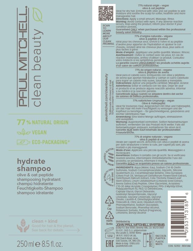 Paul Mitchell Clean Beauty Hydrate Shampoo 250ml