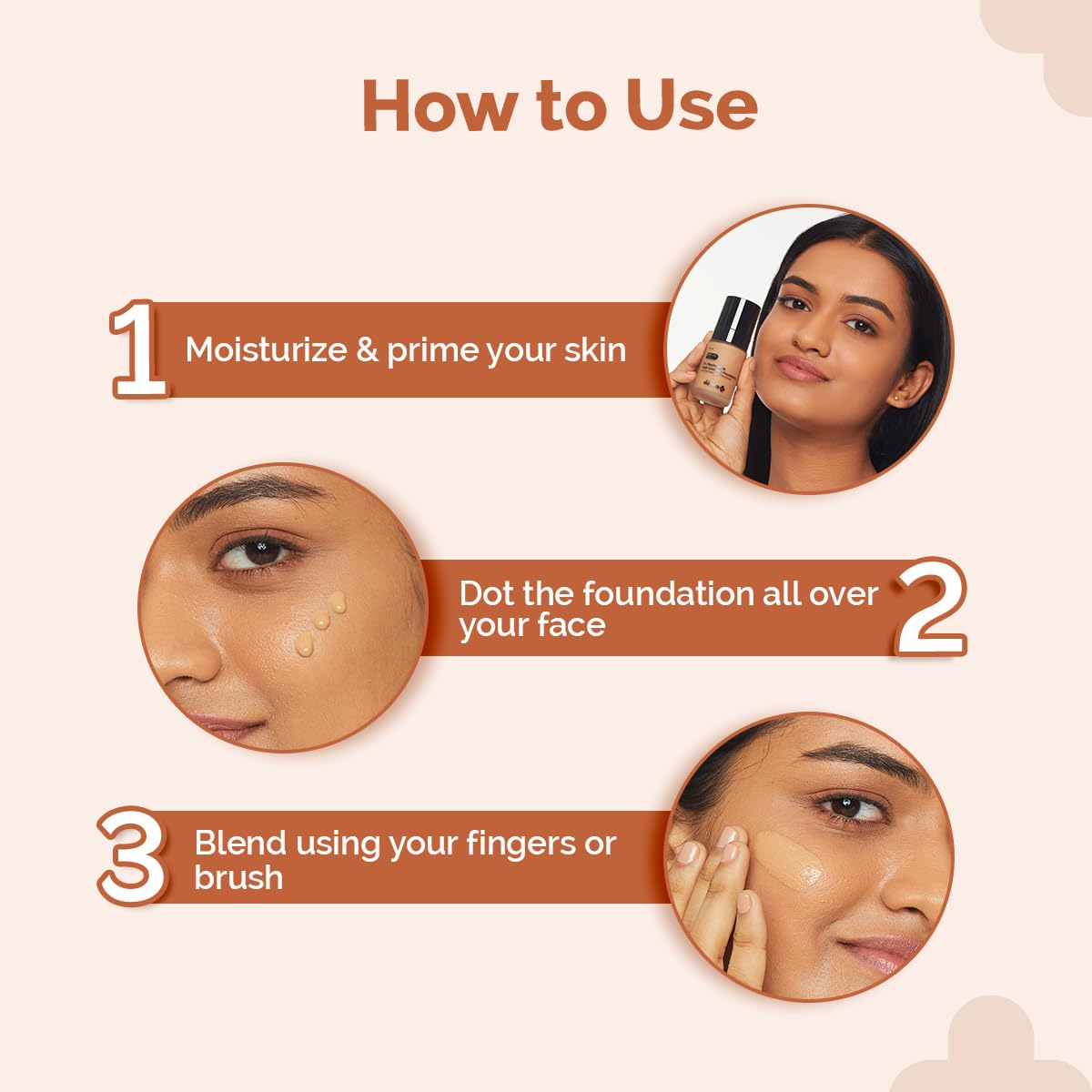 The Derma Co 2% Niacinamide Medium Coverage Matte Liquid Foundation For All Skin Types With 1% Hyaluronic Acid & Spf 40 Pa+++ For 12 Hour Long Stay & Oil Control - 07 Cinnamon, Pack Of 1