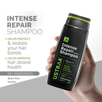 Ustraa Grow & Repair Kit - Hair Growth Vitalizer 100ml - With Redensyl, Saw Palmetto | Non-sticky & Intense Repair Shampoo - 250 ml | Fiber Restoration Technology | Helps Restore Hair Bonds | Keratin