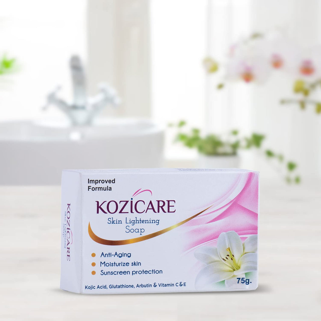 Kozicare Kojic Acid Soap & Glutathione Soap | Bathing Soaps | Bath Soap for Men & Women | Body Tan Removal Soap | Remove Dark Spots & Hyperpigmentation | For Glowing Skin | Soaps for Bath - Pack of 6