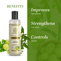 Khadi Natural Amla and Bhringraj Hair Conditioner 210ml, Anti-Hair Fall Conditioner, Nourishing Conditioner for Healthy Hair, Paraben and Silicone-Free, Suitable for All Hair Types