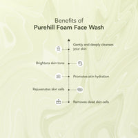 Purehill Foam Face Wash with Mandarin and Niacinamide for Clear, Bright and Flawless Skin Suitable for All Skin Types, 100 ML