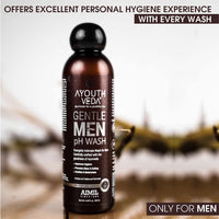 Ayouthveda Gentlemen PH Wash | Intimate Hygiene Wash For Men | PH Balancing Formula, Prevents Dryness, Itchiness & Bad Odor | Enriched With Aloe Vera, Haridra & Ashwagandha (Pack Of 3-180ml each)
