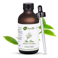 Naturalis Tea Tree Essential Oil - Tea Tree Oil for Hair, Face, Acne, Pimples and Scar - Pure and No Dilution Tea Tree Hair Oil - No Solvents - Ideal for Aromatherapy - 120ml