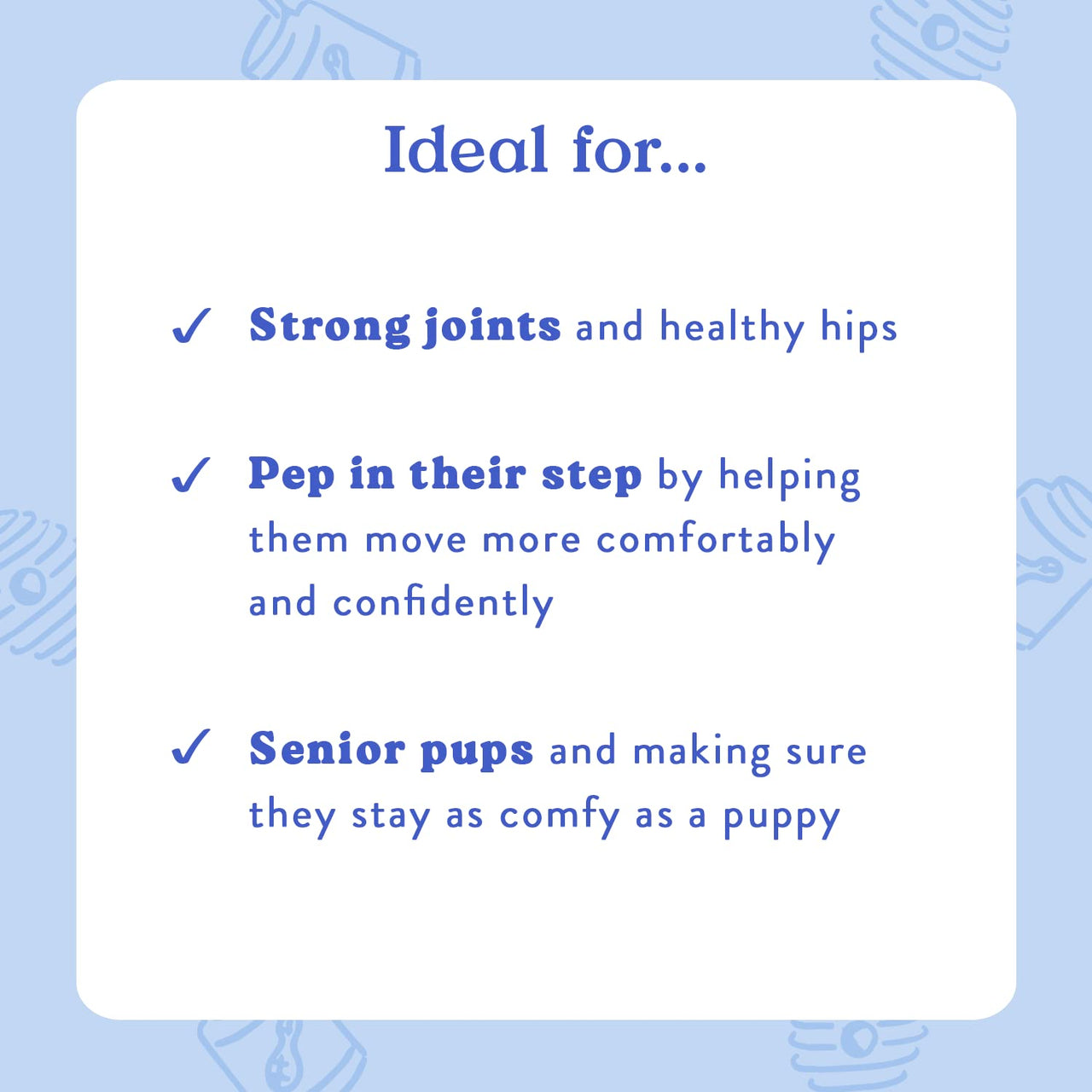 Bocce's  Bakery Hip & Joint Supplement for Dogs, Daily Chews Made in The USA with Glucosamine, MSM, and Chondroitin, Supports Healthy Joints, Peanut Butter & Honey, 60 ct