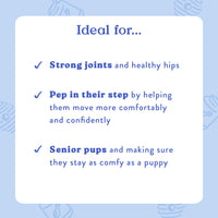 Bocce's  Bakery Hip & Joint Supplement for Dogs, Daily Chews Made in The USA with Glucosamine, MSM, and Chondroitin, Supports Healthy Joints, Peanut Butter & Honey, 60 ct