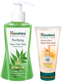 Himalaya Herbals Purifying Neem Face Wash, 200ml & Fairness Kesar Face Wash, 150ml Combo