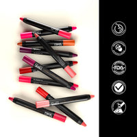 Glam21 Lip Seduction Non- Transfer Crayon Lipstick up to 12 Hours Stay | Lightweight & Longlasting|Creamy Matte | Smudge Proof - 2.8gm|Purple Mousse|12