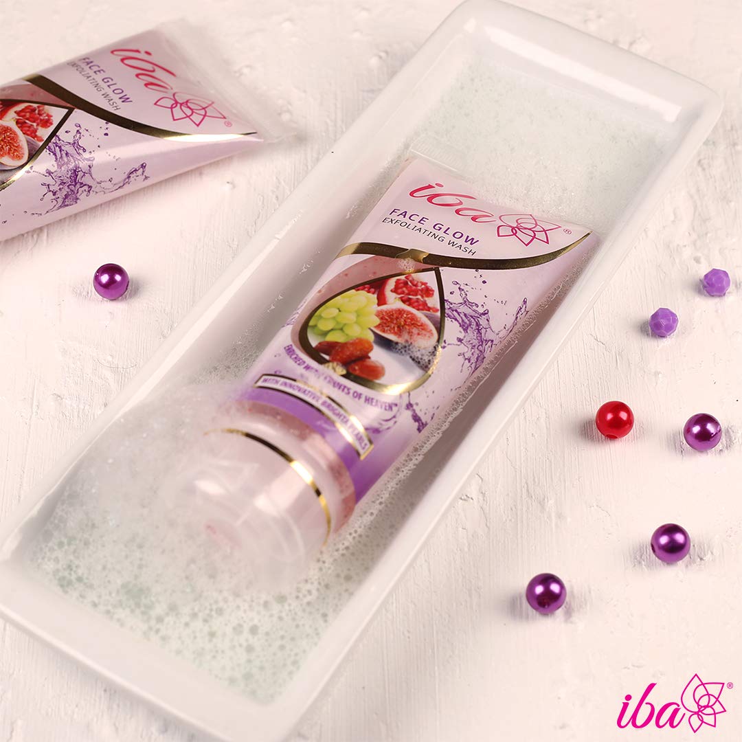 Iba Halal Care All Day Kohl Kajal, Jet Black, 0.35g and Iba Halal Care Face Glow Exfoliating Wash, 100ml (Pack of 2)