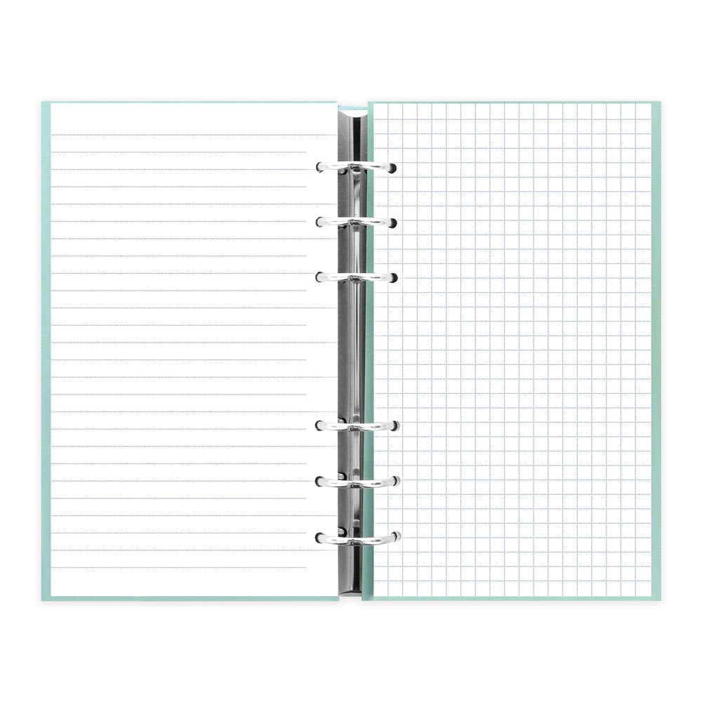 Filofax Clipbook, Classic Refillable Notebook, Duck Egg, Personal (6.75 x 3.75") Ruled, Plain and Quadrille Notes Pages, Undated Planner, Yearly, Monthly and Weekly Calendar (B023629)