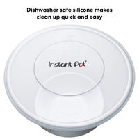 Instant Pot Silicone Lid, 8-In, 3-Qt Pot Lid, Reusable Silicone Lid for Bowl and Food Cover, Microwave Cover for Food, Transparent White 3 Quart
