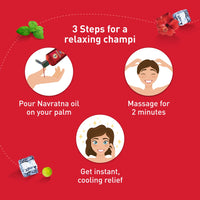 Navratna Ayurvedic Cool Oil | Combination of 9 Ayurvedic Herbs | Relieves Headache, Body ache, Tiredness, Sleeplessness & Tension| Improves Scalp Health | Relaxing & Rejuvenating cooling effect, 300ml