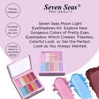 Seven Seas Moon Light Eyeshadow 10 Pigmented Colors Eyeshadow Palette| Long Wearing And Easily Blendable Eye Makeup Palette | Matte,Shimmery & Metallic Finish (Skin)