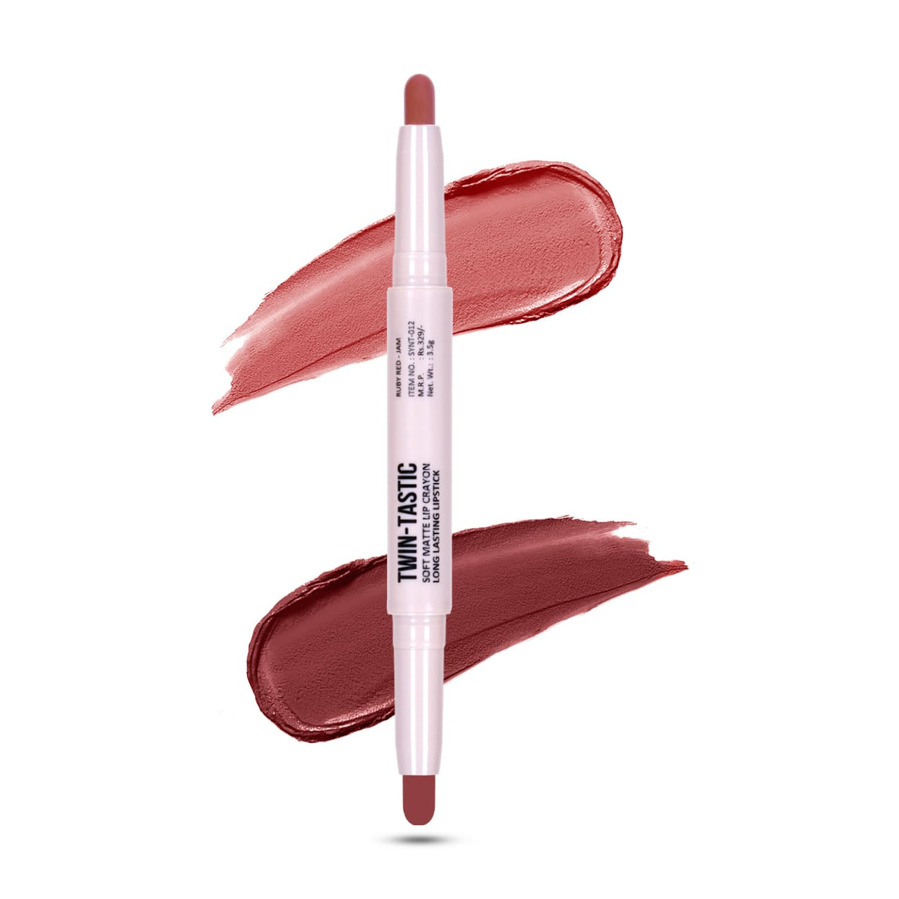 Shryoan 2-in-1 Twin-Tastic Lipstick | Soft Lip| Matte| Crayon | Long Lasting, Waterproof |Highly Pigmented Lipstick | Pack of 1 (Nudish Brown)