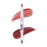 Shryoan 2-in-1 Twin-Tastic Lipstick | Soft Lip| Matte| Crayon | Long Lasting, Waterproof |Highly Pigmented Lipstick | Pack of 1 (Nudish Brown)
