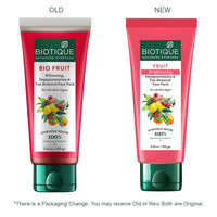 Biotique Bio Fruit Whitening/Brightening Lip Balm, 12g & Biotique Fruit Brightening Depigmentation & Tan Removal Face Pack For All Skin Types, 100ml