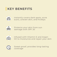 Rise for Men Concealer Tool | Covers Spots, Dark Circles, Acne Scars, & Hickeys Instantly | SPF 30 & Vitamin E | Available in 4 Shades (Light)