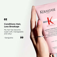 Kérastase Genesis Hair Fall Conditioner 200ml | Anti-Hair Fall Conditioner Suitable for All Hair Types | Infused with Ginger Root and Edelweiss Native Cells