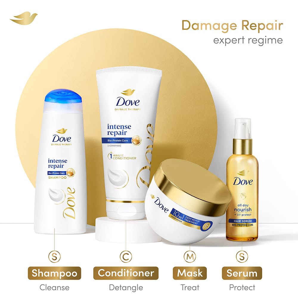 Dove Intense Repair Hair Conditioner, For Damaged And Frizzy Hair, 175 ml