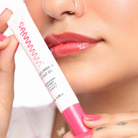 Sammmm LOVE Moisturizing Lip Tint Oil - pH Reactive Lip Stain & Tint, Glossy Pink Finish, with Olive Oil & Vitamin E - 0.35 oz