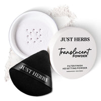 Just Herbs HD Makeup Setting Powder with Sandalwood & Rice Starch (Translucent, 15 g)
