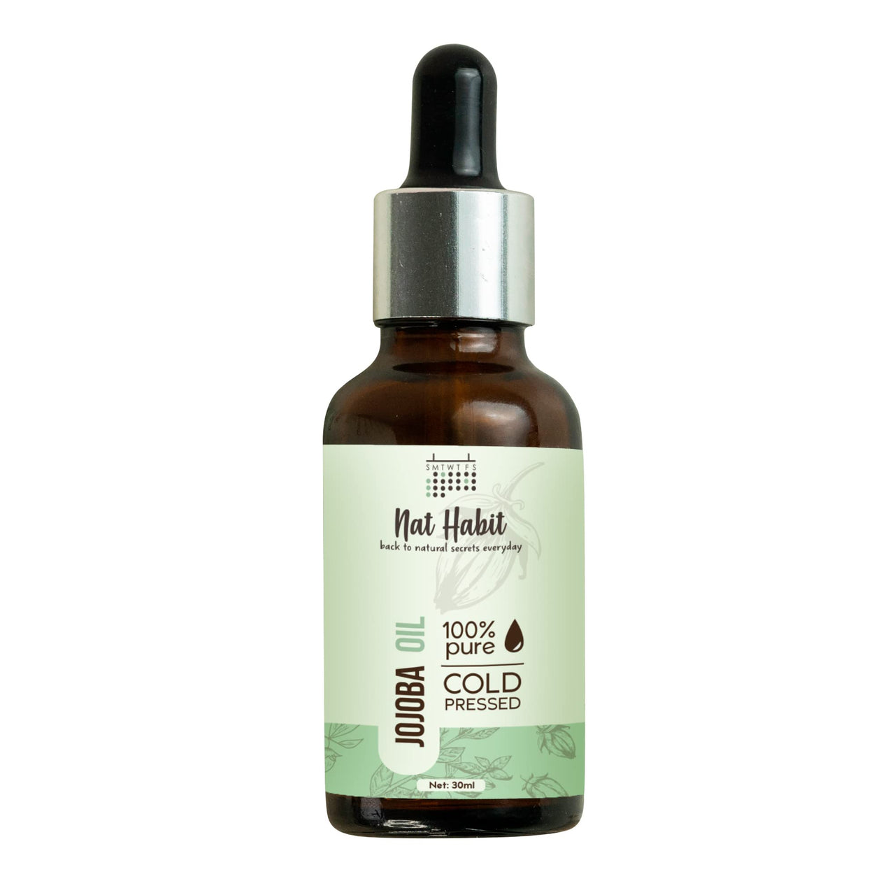 Nat Habit Cold Pressed Oil Combo Jojoba Oil 30ml and Exfoliating Orange Bath Soap 125g For Skin Care, Body Acne & Hair Care