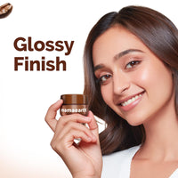 Mamaearth Cocoa Moisture Therapy Lip Balm for Dry & Chapped Lips 15 g|Heals, Brightens|Glossy Finish|Coconut Oil, Cocoa Butter, Vitamin E, Ceramides, Kojic Acid|100% Free of Petroleum Jelly