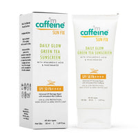 mCaffeine Niacinamide and Hyaluronic Acid Sunscreen SPF 50++ for Oily Skin | Mattifying, Zero White Care, Water Resistant & Non Sticky Sunscreen for Women & Men | Prevents Tan & UV Damage - 50ml