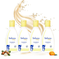 Softsens Baby TEAR FREE Shampoo | Mild, Hypoallergenic , Paraben & Sufate Free (200ml x Pack of 4)