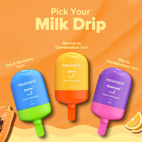 Aqualogica Glow+ Milk Fluid Moisturizer with Papaya & Vitamin C | Lightweight Milk-Like Texture | Brightens Skin | 48-H Deep Moisturization I For Normal To Combination Skin | Non Sticky, Quick Absorbing & Hydrating | 70 ml