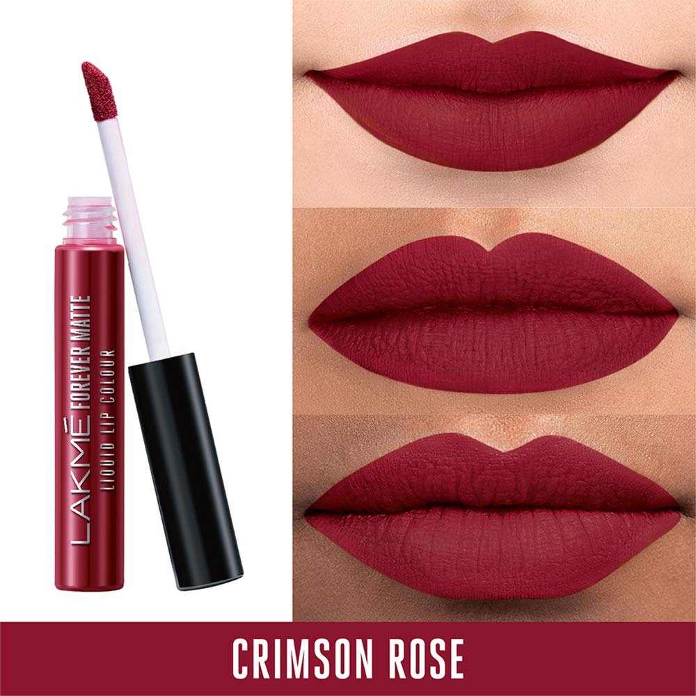 Lakmé Lip Color Crimson Rose,Red Sangria (Matte)