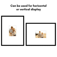 Americanflat 12x16 Picture Frame in Black - Use as 4x6 Picture Frame with Mat or 12x16 Frame Without Mat - Thin Border Photo Frame with Plexiglass Cover - Vertical or Horizontal Wall Display 12x16 - (4x6 With Mat) 1 Pack