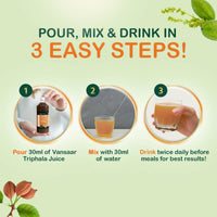 Triphala Juice - 1L | All-in-one Digestive Care Solution | Long term constipation, digestive problem relief supplement | Improves Gut Health | 100 % Ayurvedic Formula