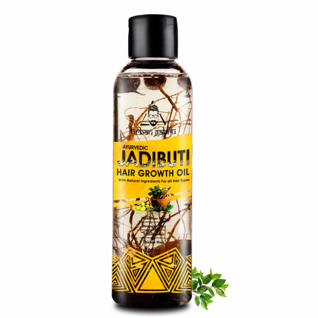 UrbanGabru Ayurvedic Jadibuti Hair Growth Oil - 200ml | For Hair Regrowth and Hair Fall Control with Natural Herbs | For Heathy and Strong Hair