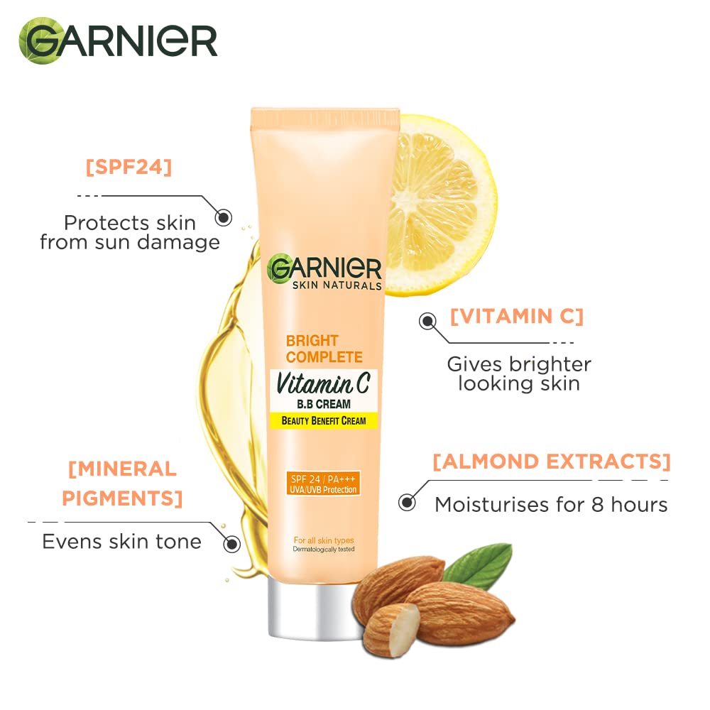 Garnier Skin Naturals, B.B. Cream, Moisturising & Brightening, Bright Complete Vitamin C, 18 g
