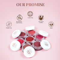 Just Herbs Ayurvedic, Natural Lip & Cheek Tint, Blush For Women - SLS, Chemical & Paraben Free - 02 Peachy coral (Creamy Matte)