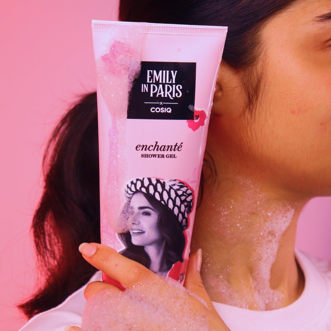 Cos-IQ Emily In Paris Body Wash for Women, 24/7 Shower Fresh with Long Lasting Scent | Emily's Enchante Collection | Glowing Skin, Paraben Free & 100% Soap Free | Floral Woody Musk Scent | 200ml