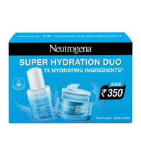 Neutrogena Super Hydration Duo pack| Neutrogena Hydroboost Hyaluronic acid Face Moisturizer 50ml| Neutrogena Hydro Serum 30ml| Dual hydration pack| Limited edition pack