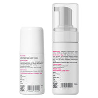 COSIQ Stretch Marks Removal Roll-On Serum and Intimate Wash Set, 40ml Serum, 100ml Men's Wash