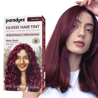 paradyes No Bleach Ruby Rush Glossy Hair Tint, Ammonia-Free Formula For Natural Black Hair, Visible On Natural Black Hair, Includes Anti-Fade Conditioner For Long-Lasting Shine, 1 Count