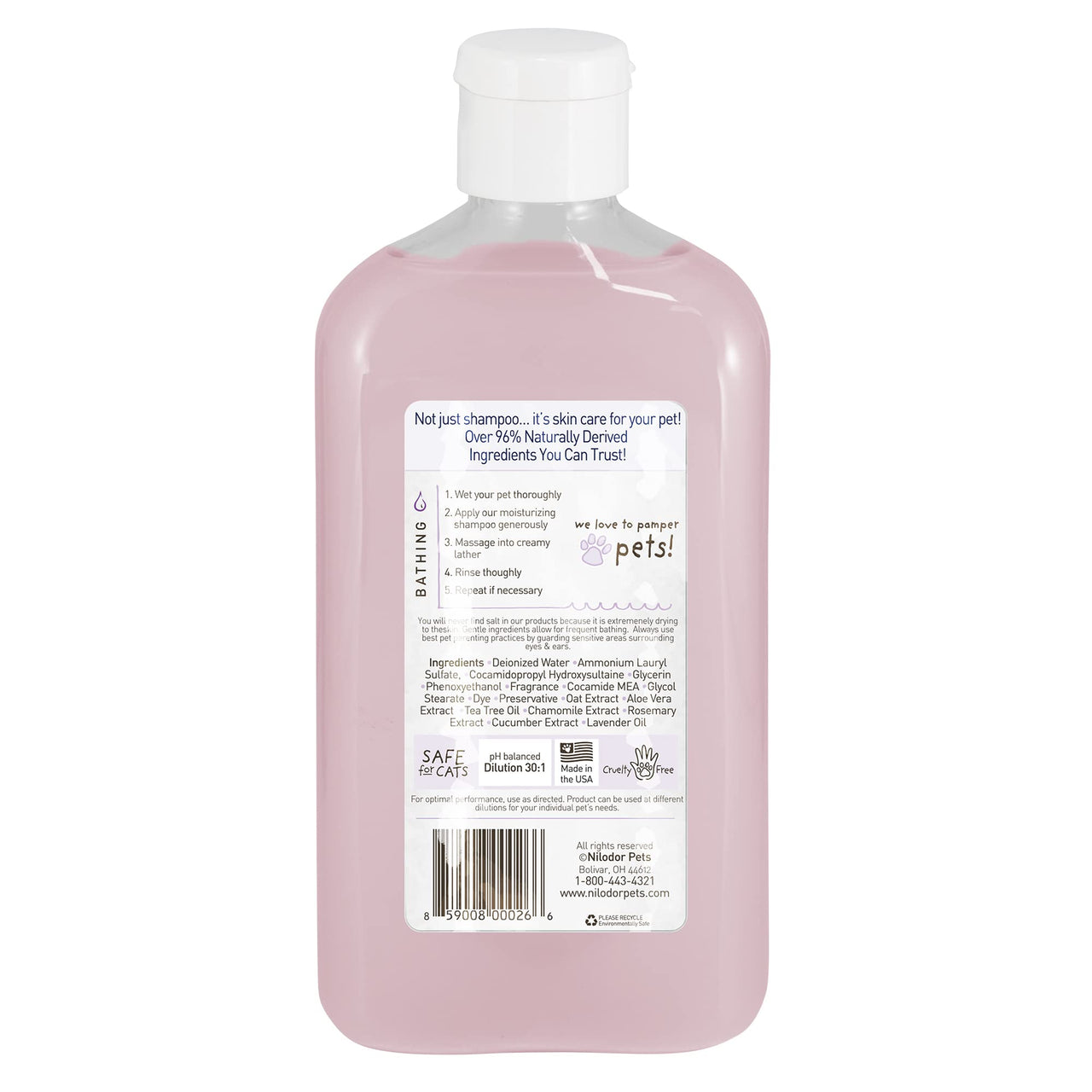 Bobbi Panter Natural Soothing Dog Shampoo, 14-Ounce,pink